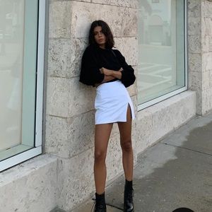 Princess Polly boutique white denim skirt